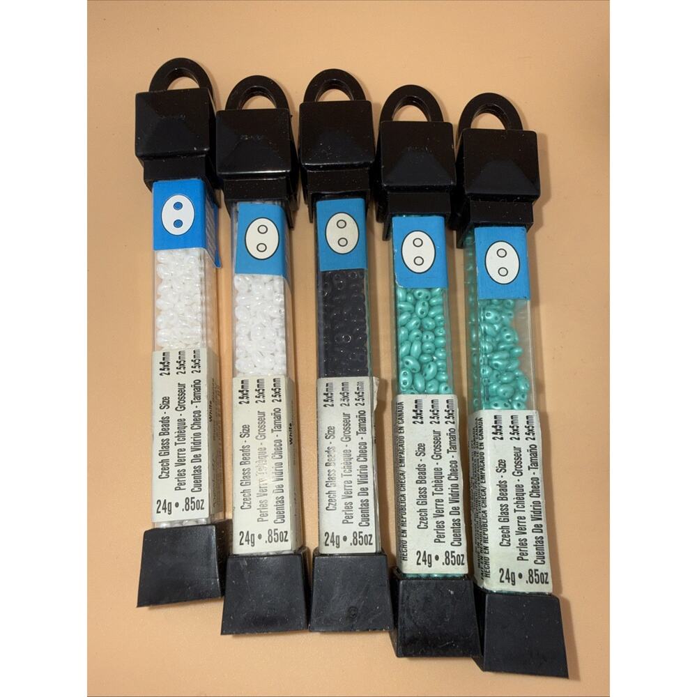 Dazzle-it! Czech Glass Seed Beads Lot Of 6-2.5mm & 6-0 - Picture 5 of 6